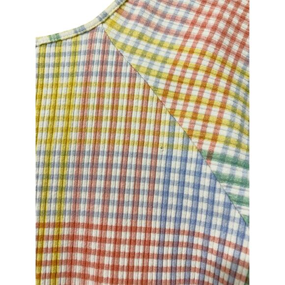 Loveshackfancy Zoie Mini Dress Small Rainbow Pastel Gingham Colorful Coquette - Picture 8 of 16